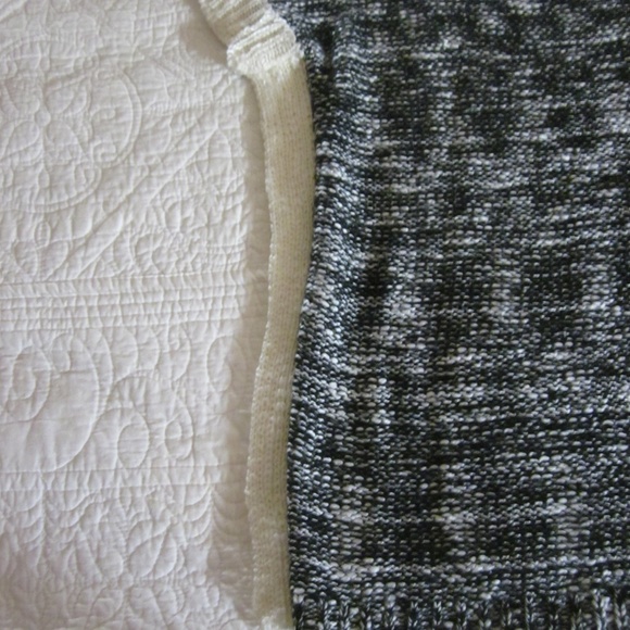 Mystree Sweater S/M Black/White Marled Cardigan - Picture 5 of 7